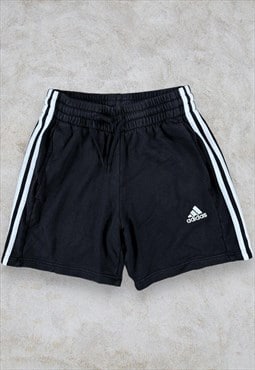 Adidas Black Jogger Shorts Sweat Striped Gym Men's Small