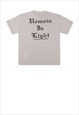 MARY PRINT T-SHIRT Y2K REMAIN IN LIGHT SLOGAN TEE IN GREY
