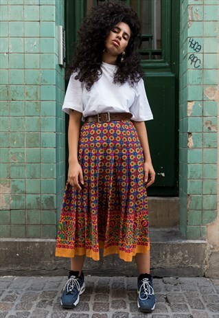 ABSTRACT PRINTED SKIRT