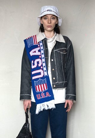 90S VINTAGE USA WINTER SCARF .UNISEX