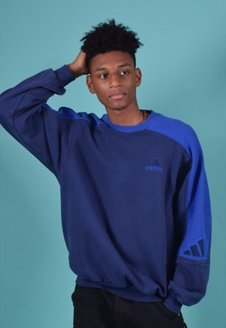 VINTAGE NAVY AND BLUE ADIDAS SWEATSHIRT