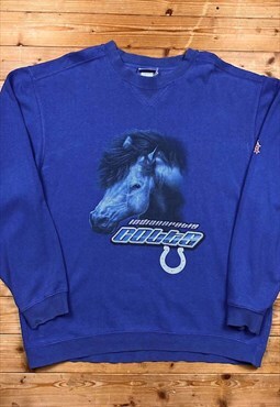 Vintage Reebok Indianapolis colts blue NFL sweatshirt large 