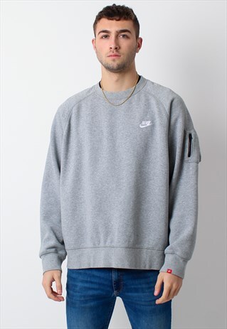 Vintage Nike Crew Neck Sweatshirt in Grey XXL | Yourtotes Vintage ...