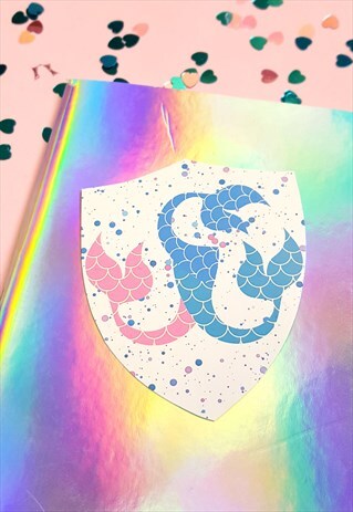 SMALL MERMAID CREST STICKER