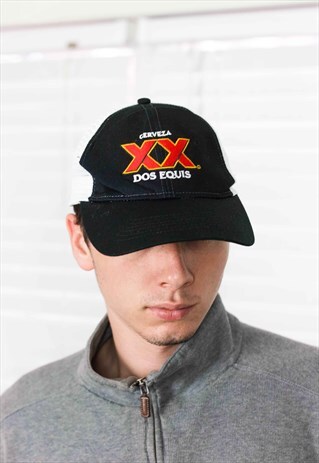 VINTAGE CERVEZA DOS EQUIS TRUCKER CAP LOGO 90S ONE SIZE 2.3