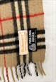 BURBERRY VINTAGE BROWN CHECKERED SCARF.