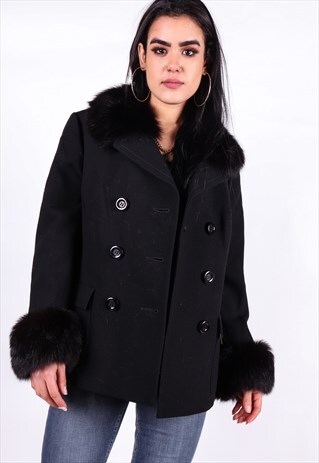 VINTAGE FAUX FUR CUFFED JACKET J3961