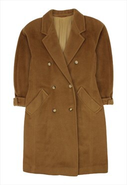 Vintage Max Mara camel beige wool double breasted Icon coat