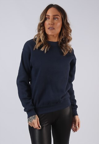 VINTAGE LEE SWEATSHIRT JUMPER PLAIN UK 8 - 10 (DLBB)