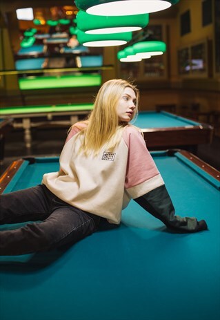 "JULIETTE" SWEATSHIRT IN OFF WHITE/PINK/GREEN