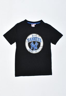Vintage 90's Majestic Yankes T-Shirt Top Black