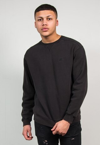 VINTAGE STARTER SWEATSHIRT BLACK CREW NECK SWEATER