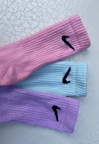 PASTEL CUSTOMISED NIKE SOCKS - 3 COMBO