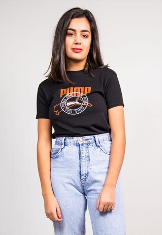 VINTAGE 90'S BLACK PUMA T-SHIRT