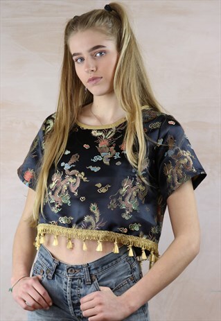CHINESE DRAGON TASSEL CROP BOX TOP