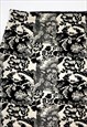 90S VINTAGE MIDI WIGGLE SKIRT TEXTURED MONOCHROME FLORAL 