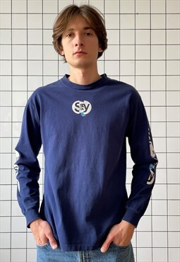 Vintage STUSSY T Shirt Graphic Tee Long Sleeve 90s