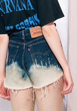 Vintage Levi's denim shorts Reworked high waist jeans