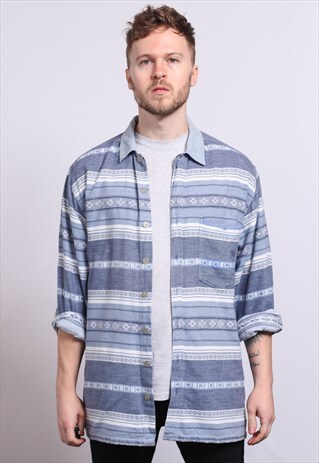 VINTAGE AZTEC PATTERNED SHIRT