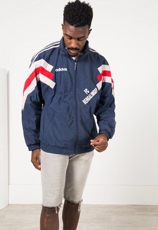VINTAGE 80S USA ADIDAS SHELL SPORT JACKET / S1188