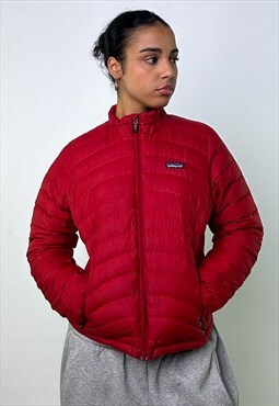 Red 90s Patagonia Puffer Jacket Coat
