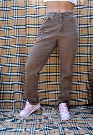 BROWN VINTAGE LEE MOM JEANS