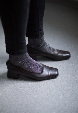 VINTAGE 80'S BROWN LEATHER SHOES