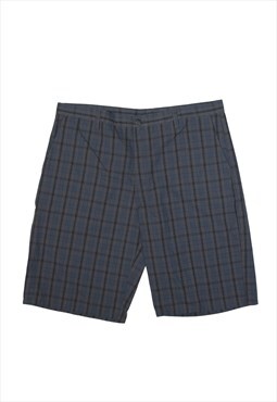 DICKIES Workwear Chino Shorts Blue Regular Check Mens XL W40