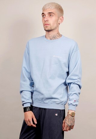 VINTAGE 90'S CHAMPION PALE BLUE SWEATSHIRT
