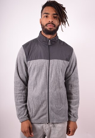 STARTER MENS VINTAGE FLEECE JACKET MEDIUM GREY 90S