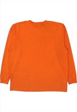 Carhartt 90's Pocket Long Sleeve Sweatshirt XLarge Orange