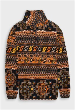 Multicolour aztec pattern fleece