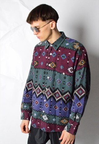 VINTAGE 90S AZTEC LONG SLEEVE SHIRT