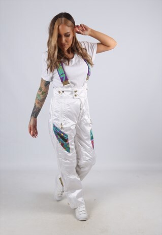 VINTAGE PHENIX SKI SNOW PANTS TROUSERS BRACES (FM3I)