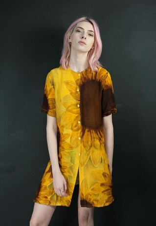SUNFLOWER SHIRT DRESS