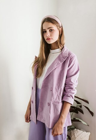 LILAC CORDUROY BLAZER JACKET