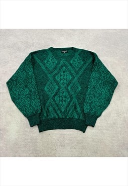 Vintage abstract knitted jumper Men's L