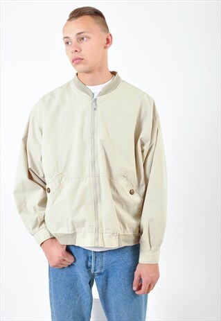 VINTAGE BOMBER JACKET IN BEIGE