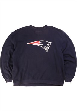 Vintage 90's Reebok Sweatshirt NFL Patriots Crewneck Navy