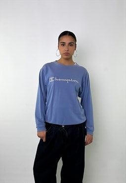 Lilac 90s Champion Embroidered Spellout Sweatshirt
