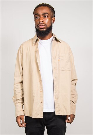 WRANGLER VINTAGE 90'S BEIGE LONG SLEEVE SHIRT