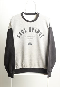 Karl Helmut Vintage Crewneck Sweatshirt Black Grey