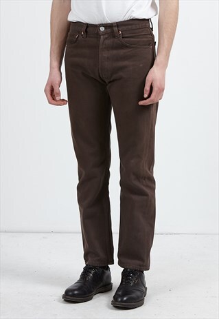 VINTAGE BROWN LEVI'S 501 FIT DENIM JEANS