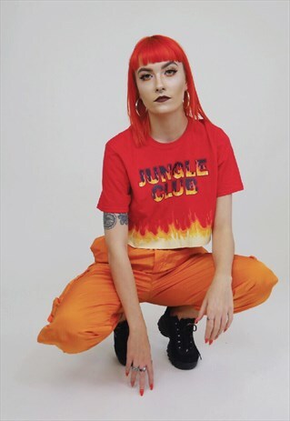 FLAMES CROP T-SHIRT