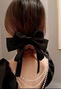 Adele Black Bow Hair Hook