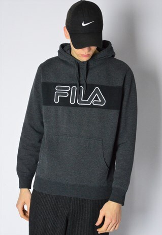 VINTAGE 90S GREY FILA HOODIE