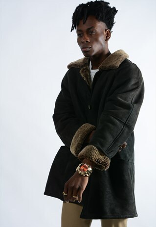 VINTAGE SHEARLING COAT IN BROWN