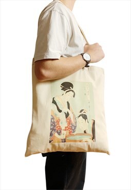 Utamaro Portrait of Naniwaya Okita Tote Bag