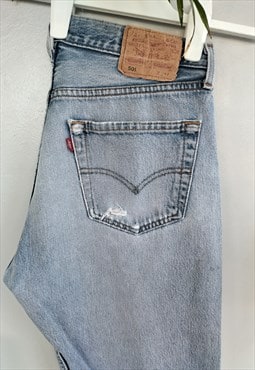 Vintage 80's 501 Perfectly Worn In Straight Leg Levi Jeans