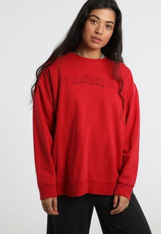 90S POLO JEANS RALPH LAUREN PRINT SPELL OUT SWEATSHIRT